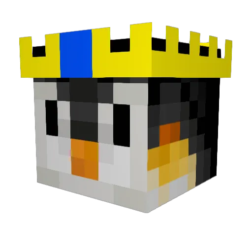 LanRose Minecraft avatar head, 3D render