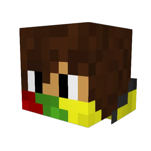 LanSuj Minecraft avatar head, 3D render
