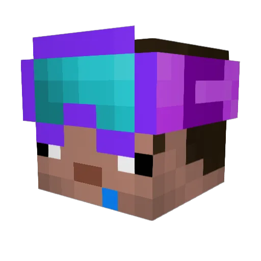 LanTianWY Minecraft avatar head, 3D render