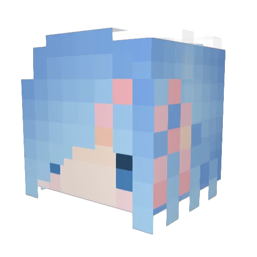 Lan_Ching Minecraft avatar head, 3D render