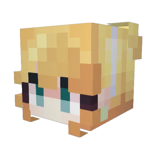 Lan_MengXD Minecraft avatar head, 3D render