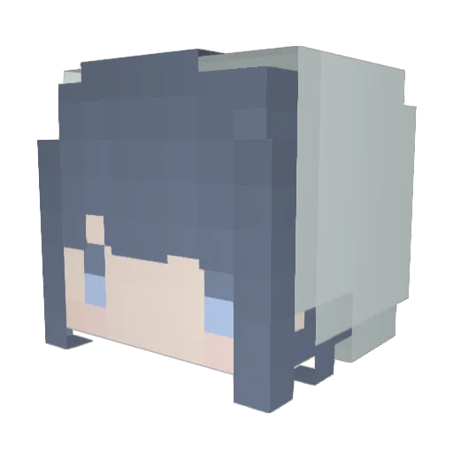Lan_Tian Minecraft avatar head, 3D render