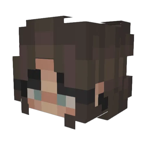 Lana04 Minecraft avatar head, 3D render