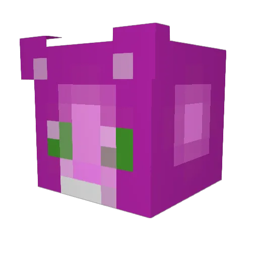 LanaBenz Minecraft avatar head, 3D render