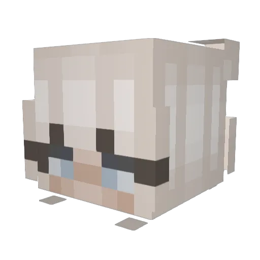 LanaDavey Minecraft avatar head, 3D render