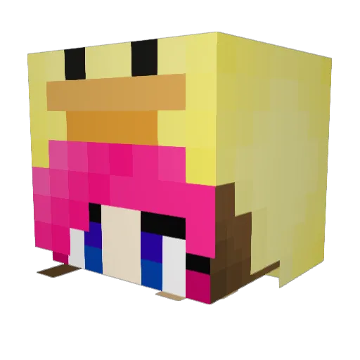 LanaDelBae27 Minecraft avatar head, 3D render