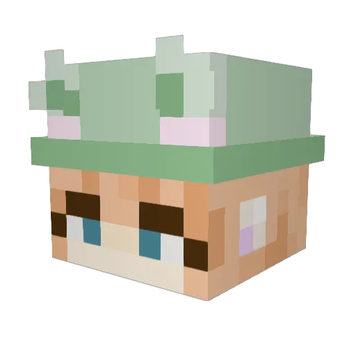 LanaMackenzie Minecraft avatar head, 3D render