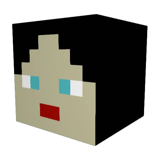 LanaRodes Minecraft avatar head, 3D render