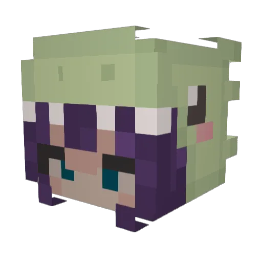 Lanaas2 Minecraft avatar head, 3D render