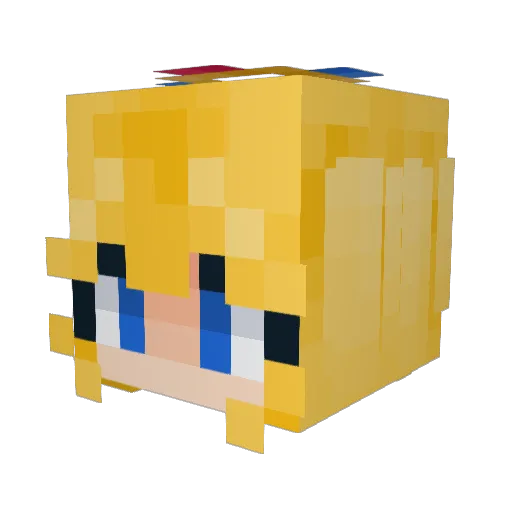 Lanagabrielle Minecraft avatar head, 3D render
