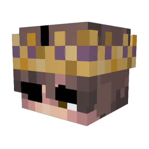 Lanaki Minecraft avatar head, 3D render