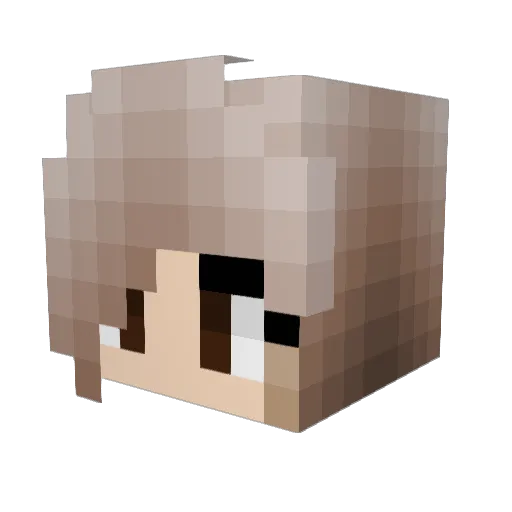 Lanaliz Minecraft avatar head, 3D render