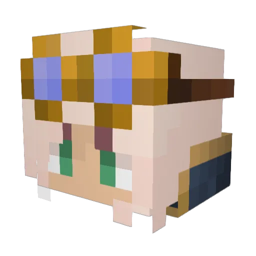 Lanaxx13 Minecraft avatar head, 3D render