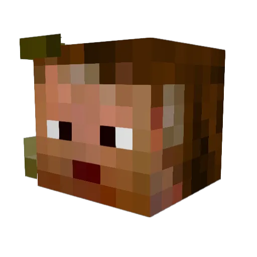 Lanayia Minecraft avatar head, 3D render