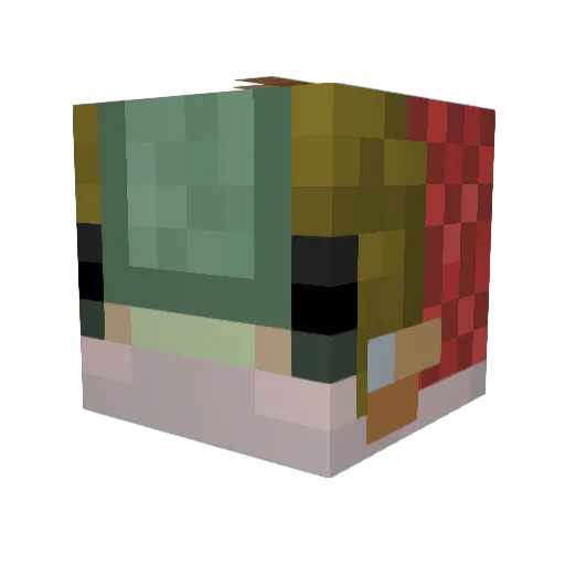Lancaster202 Minecraft avatar head, 3D render