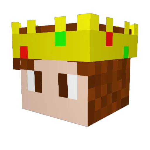 LanceALot Minecraft avatar head, 3D render
