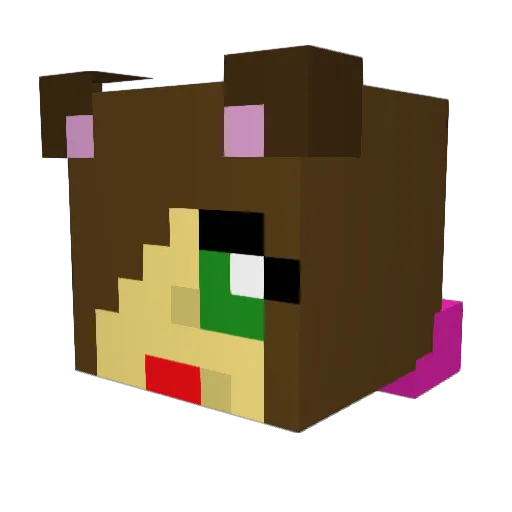 LanceLion Minecraft avatar head, 3D render