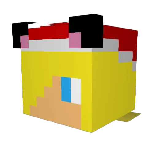 Lance_AI Minecraft avatar head, 3D render