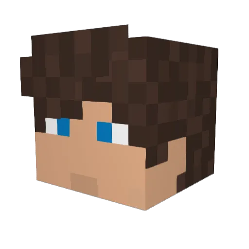 LancerIX Minecraft avatar head, 3D render