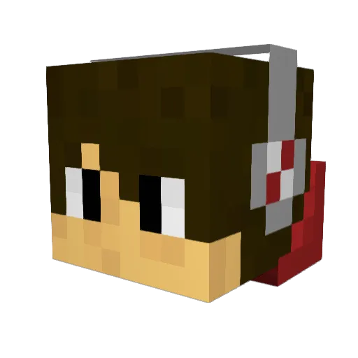 Lancerb Minecraft avatar head, 3D render