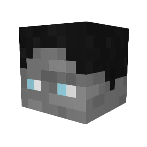 Lancerdancer Minecraft avatar head, 3D render