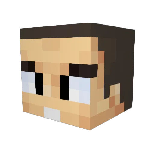 Lancerv1 Minecraft avatar head, 3D render