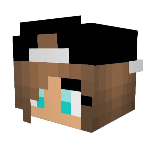 Lanciax Minecraft avatar head, 3D render