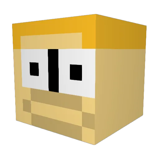 LandExplorer2 Minecraft avatar head, 3D render