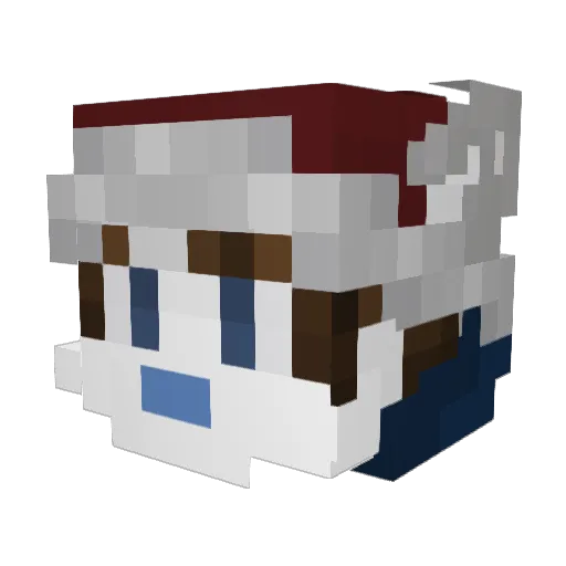 LandSc4pe_ Minecraft avatar head, 3D render