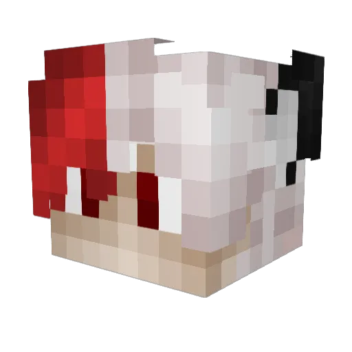 LandScape_e Minecraft avatar head, 3D render