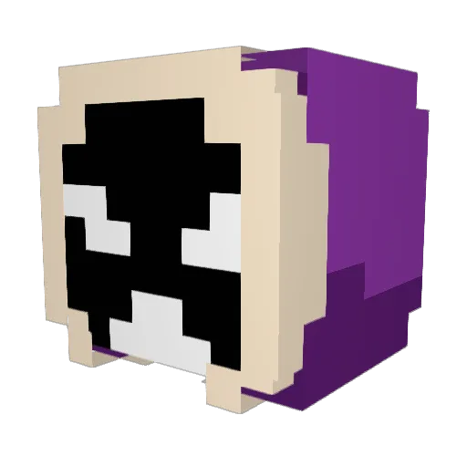 LandTheJeffshark Minecraft avatar head, 3D render