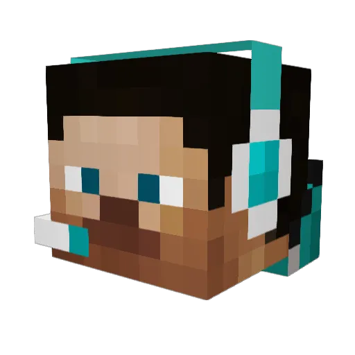 Land_Evil Minecraft avatar head, 3D render