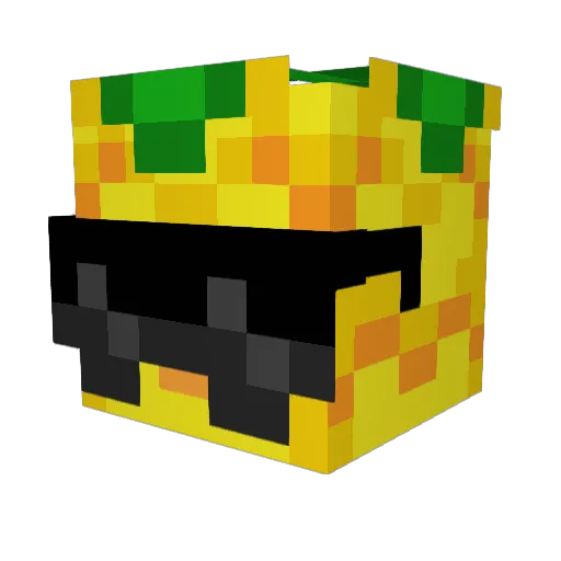 Land_pineapple Minecraft avatar head, 3D render