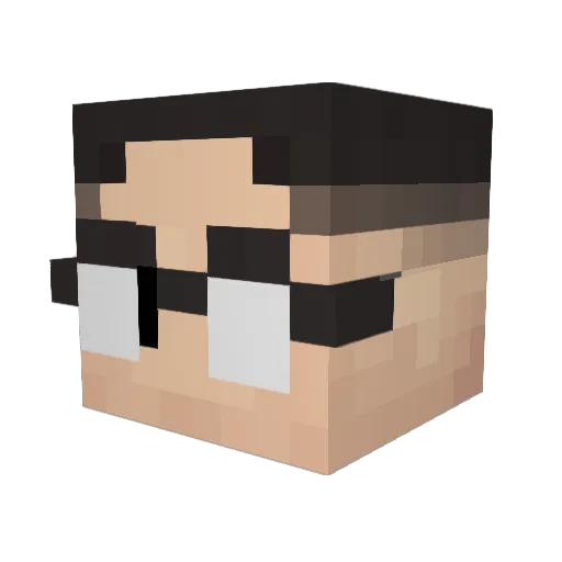 LandaHartner Minecraft avatar head, 3D render