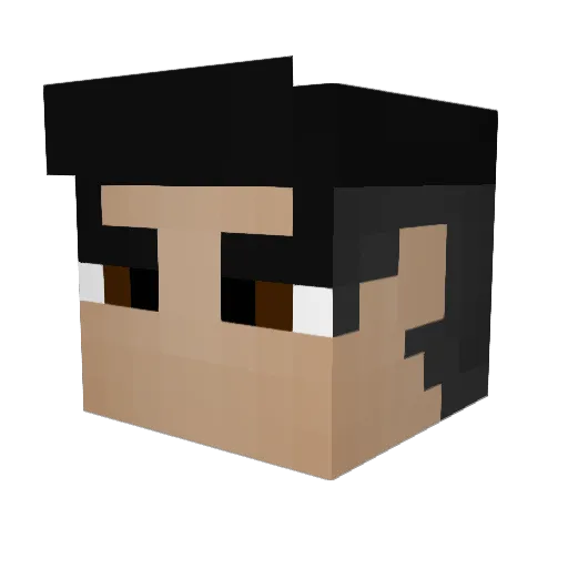 Landarn Minecraft avatar head, 3D render