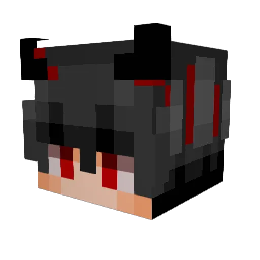 Landender Minecraft avatar head, 3D render