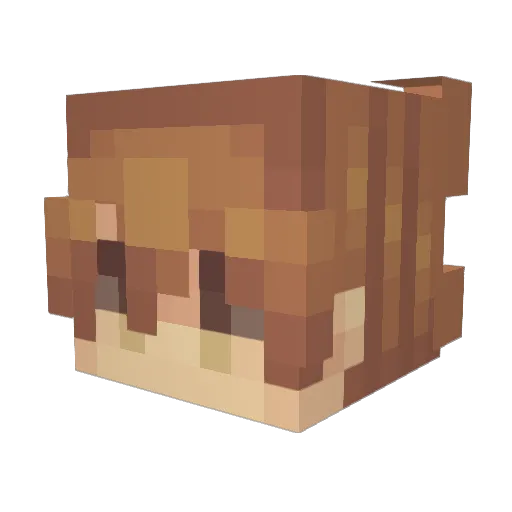 LanderH Minecraft avatar head, 3D render