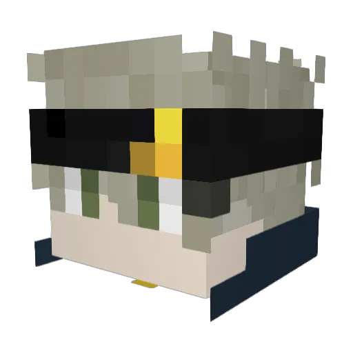 Landmarknick Minecraft avatar head, 3D render
