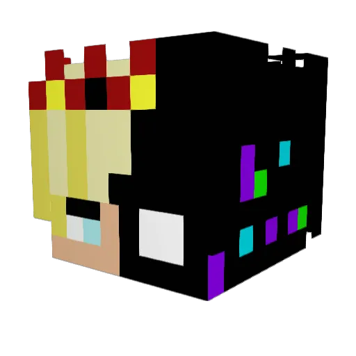 Landmine_YT Minecraft avatar head, 3D render