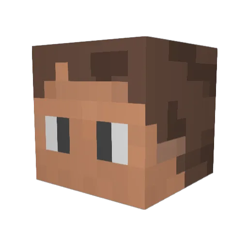 LandoCal150 Minecraft avatar head, 3D render