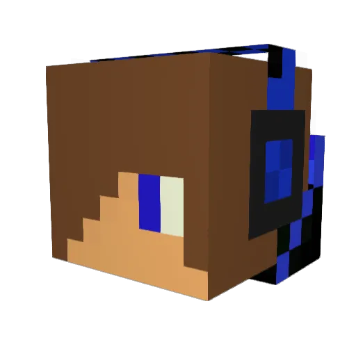 LandoDando Minecraft avatar head, 3D render