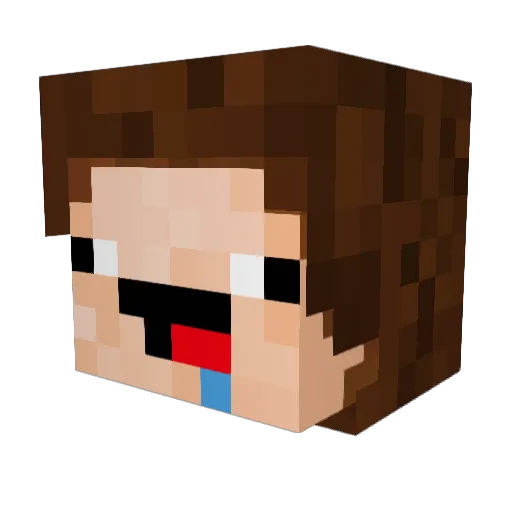 LandoParada Minecraft avatar head, 3D render