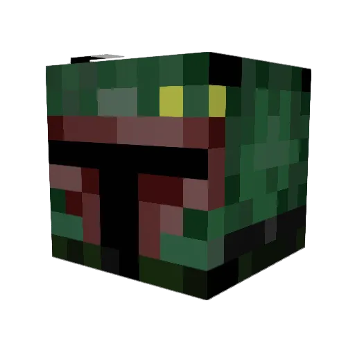 LandoRen Minecraft avatar head, 3D render