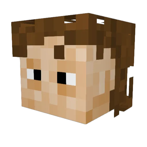 Landoblue Minecraft avatar head, 3D render