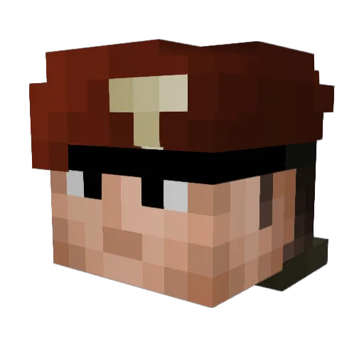 Landomann Minecraft avatar head, 3D render