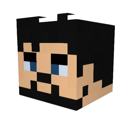 Landomox1027 Minecraft avatar head, 3D render