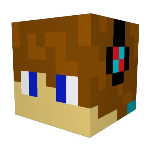 Landon1302 Minecraft avatar head, 3D render