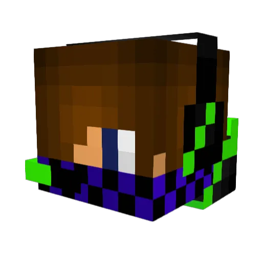 Landonize Minecraft avatar head, 3D render