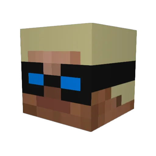 LandononYT78 Minecraft avatar head, 3D render