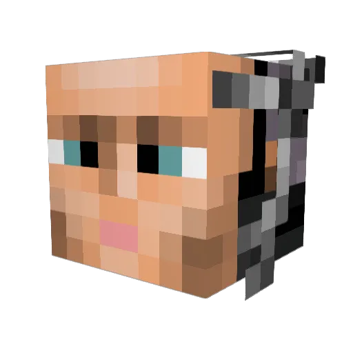 Landopolis Minecraft avatar head, 3D render